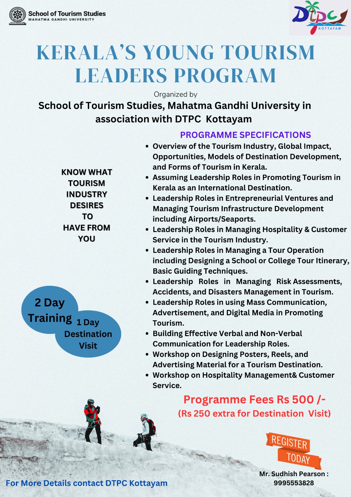 Programme specifications mg school of tourism studies mg school of